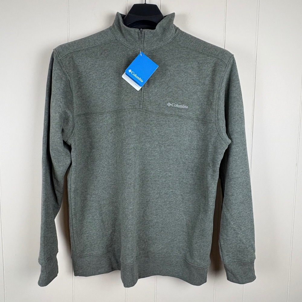 Columbia Hart Mountain II Half Zip Sweatshirt Mens Large Green AM6771-347 NWT